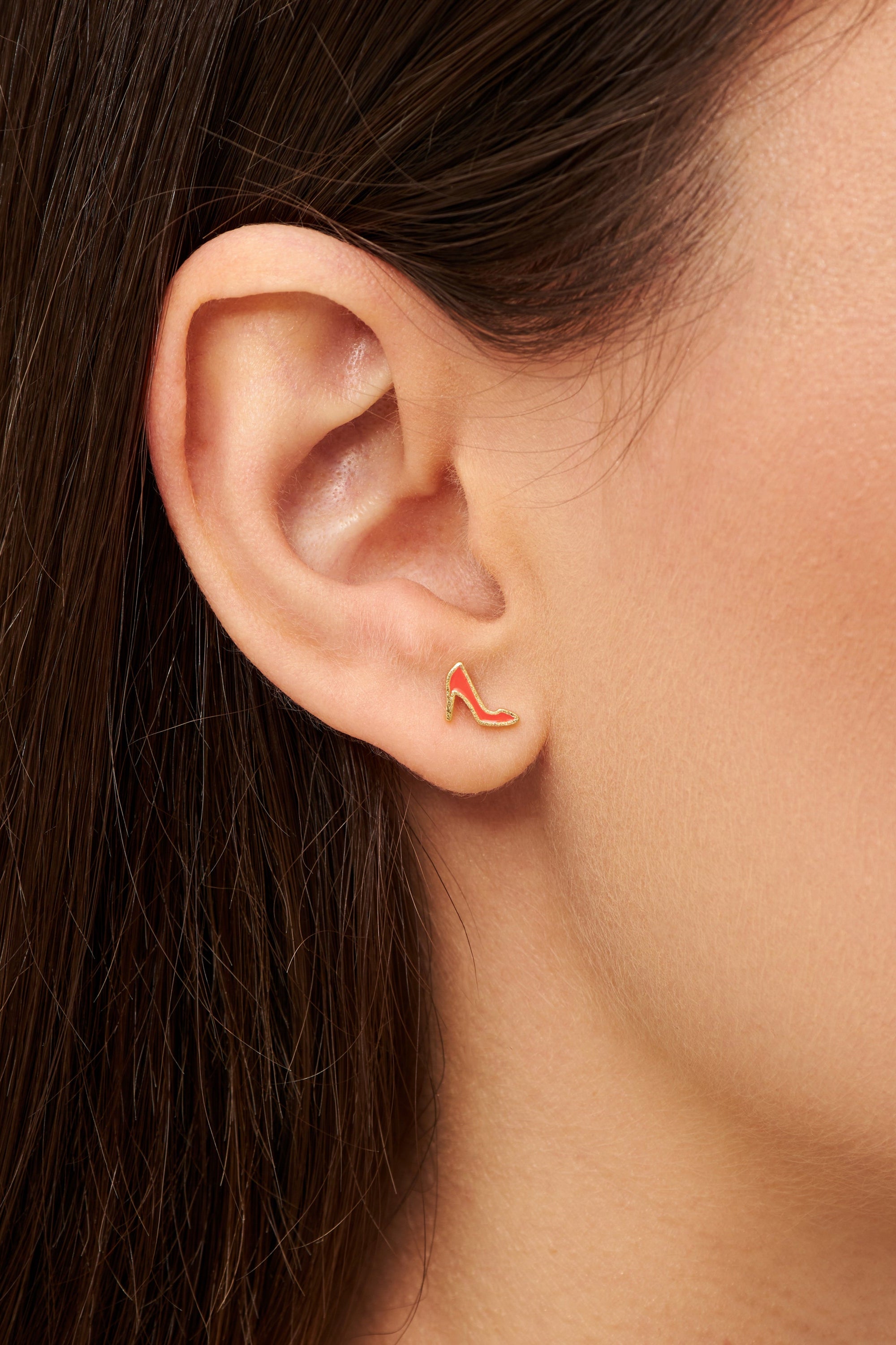 Stiletto ørestik - forgyldt